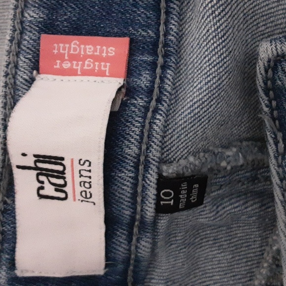 Cabi Women's Light Blue Jeans High Rise Straight Casual Festival Vacation 10 Y2k - Picture 7 of 8